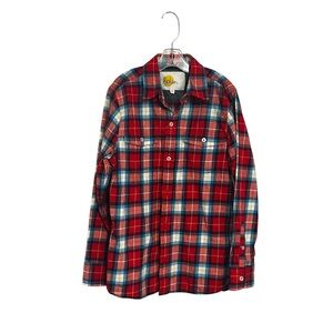 Boden Kids Boys Cosy Cotton Check Shirt Long Sleeve Plaid Flannel Sz 11-12 Y